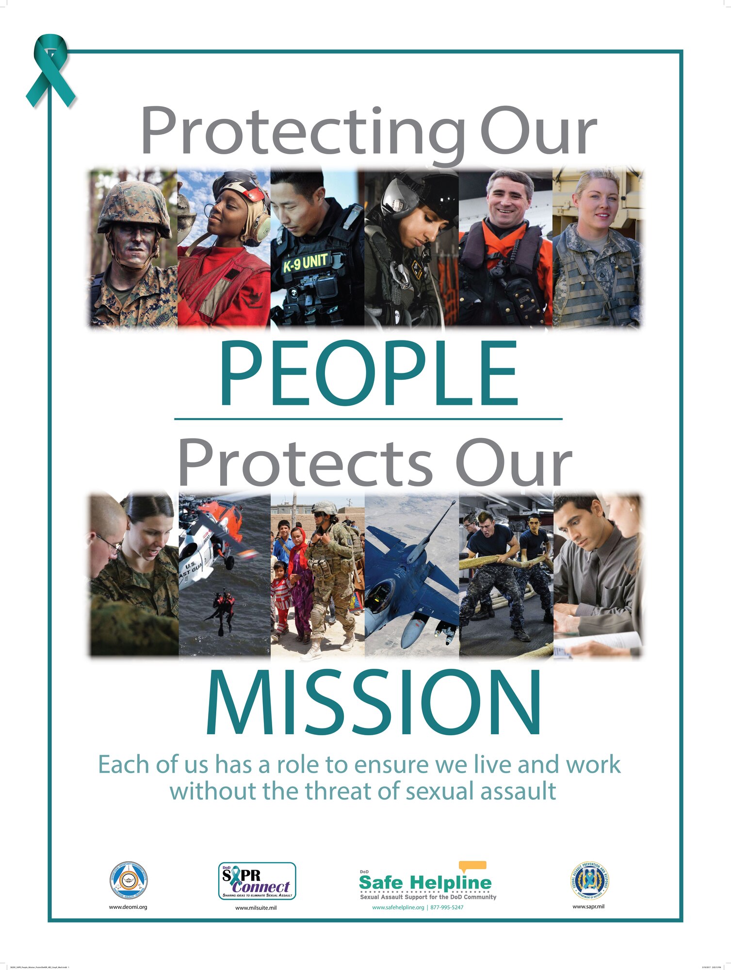 Sexual Assault Awareness and Prevention Month (SAAPM) is recognized in April by both civilian and military communities. The Department of Defense observes SAAPM by focusing on creating the appropriate culture to eliminate sexual assault and requiring a personal commitment from all Service members at every level. We all have a part in combating sexual assault and SAAPM offers an excellent opportunity to focus attention on our individual roles. (Courtesy graphic/DOD SAPR Office)