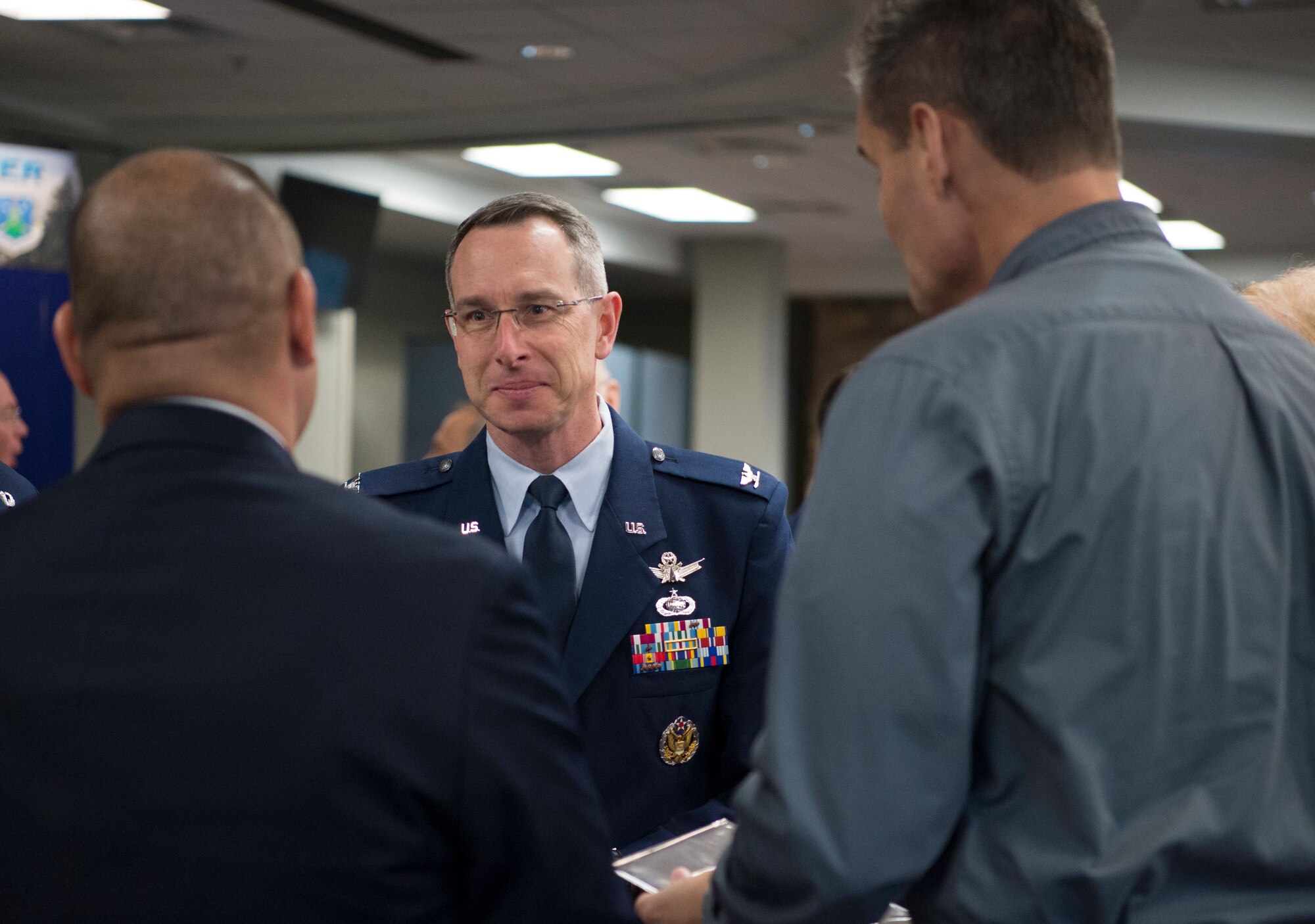 The Buckley AFB Honorary Commander Program’s purpose is to identify common interests between civilian and military life, and aims to support community efforts and to work together to solve mutual problems. (U.S. Air Force photo by Airman 1st Class Holden S. Faul)