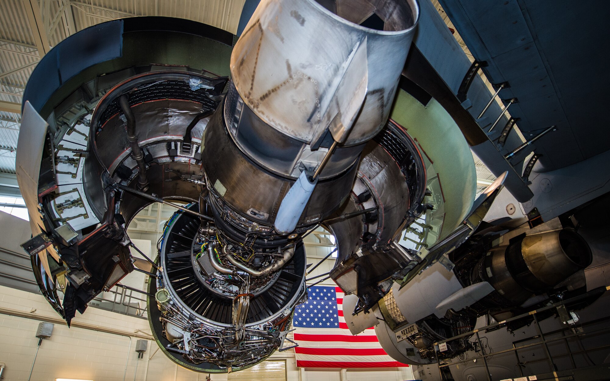 A C-17 Globemaster III assigned to the 176th Wing sits inside a hangar for a home station check at Joint Base Elmendorf-Richardson, Alaska, March 27, 2018. The 3rd and 176th maintenance squadrons complete an in-depth, four-day scheduled inspection of a C-17 approximately every 180 days. A home station check is the behind-the-scenes maintenance that can prevent loss of life, lead to savings in time and money and keep the aircraft fit to fight.