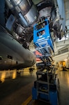 Senior Airman Austin Barbahm, 3rd Maintenance Squadron aerospace propulsion journeyman, and Airman 1st Class Adam Babcock, 3rd MXS aerospace propulsion apprentice, perform maintenance on a C-17 Globemaster III assigned to the 176th Wing during a home station check at Joint Base Elmendorf-Richardson, Alaska, March 27, 2018. The 3rd and 176th maintenance squadrons complete an in-depth, four-day scheduled inspection of a C-17 approximately every 180 days. A home station check is the behind-the-scenes maintenance that can prevent loss of life, lead to savings in time and money and keep the aircraft fit to fight.