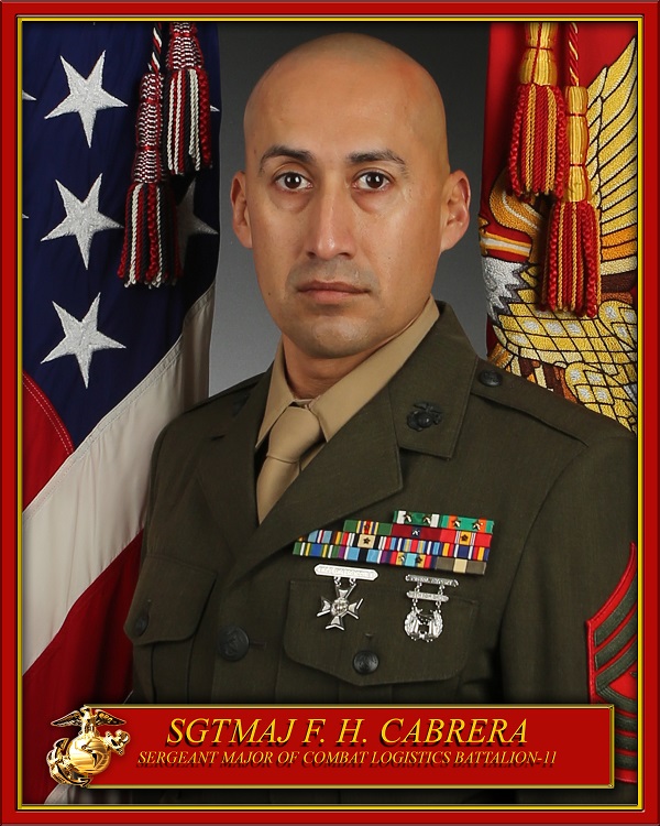 Sergeant Major Fausto H Cabrera 1st Marine Logistics Group Leaders