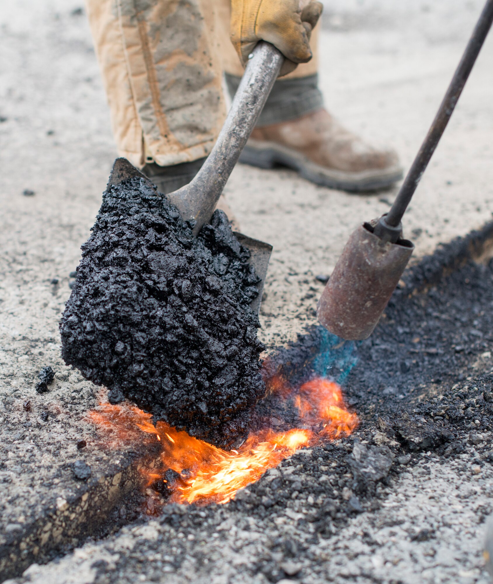 773rd Civil Engineer Squadron repairs potholes at JBER