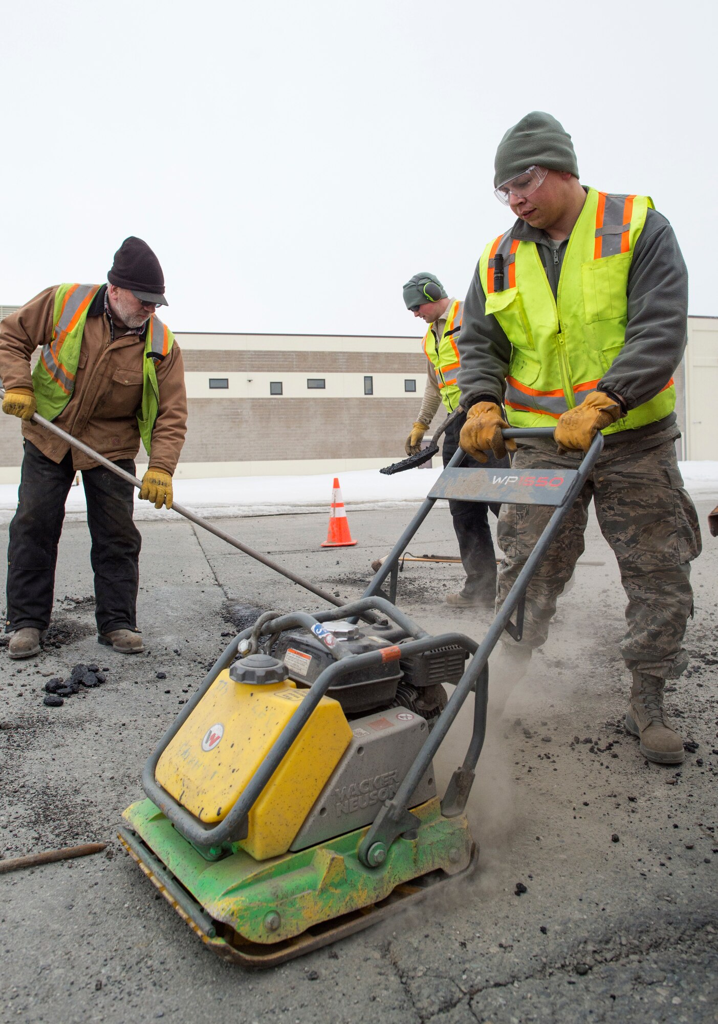 773rd Civil Engineer Squadron repairs potholes at JBER