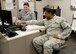 Tech. Sgt. Ashlee L. Janson, 445th Force Support Squadron education counselor and Staff Sgt. Michael Bailey, an HVAC technician with the 445th Civil Engineer Squadron, discuss education opportunities March 4, 2018.