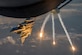 A U.S. Air Force F-15 Eagle deploys flares while departing from a KC-135 Stratotanker assigned to the 340th Expeditionary Air Refueling Squadron during a refueling mission above Iraq March 16, 2018. The 340th EARS is assigned to the 379th Expeditionary Operations Group and supports various operations in countries such as Iraq, Syria and Afghanistan. (U.S. Air Force Photo by Tech. Sgt. Paul Labbe)