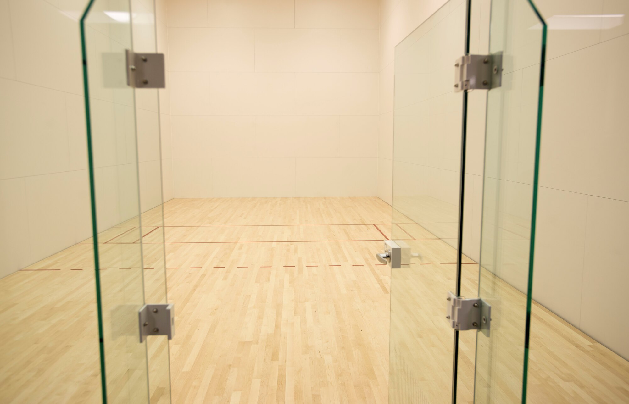 The 20th Force Support Squadron main fitness center new multi-room addition at Shaw Air Force Base, S.C., has four racquetball courts.