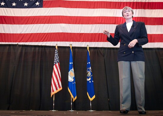 SecAF stresses Hanscom importance at town hall