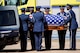 Members of the 4th Fighter Wing honor guard perform a dignified transfer of the repatriated remains of Col. Edgar “Felton” Davis, April 5, 2018, in Raleigh, North Carolina.