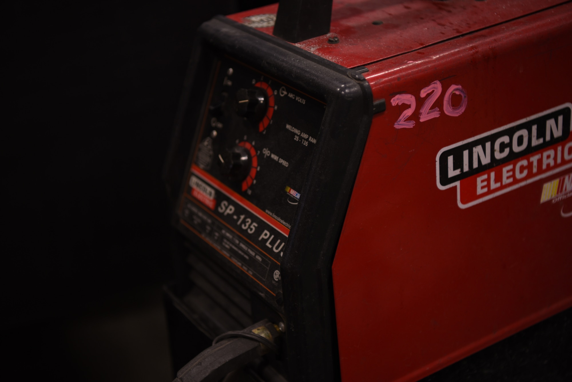 To complete the job of repairing the damaged truck the team uses a welding machine along with personal protective equipment to ensure the Airmen operating the tools remains safe at F.E. Warren Air Force Base, Wyo., April 6, 2018. The 90th Logistics Readiness Squadron has an arsenal of tools at their disposal in order to properly accomplish each job. (U.S. Air Force photo by Airman 1st Class Abbigayle Wagner)