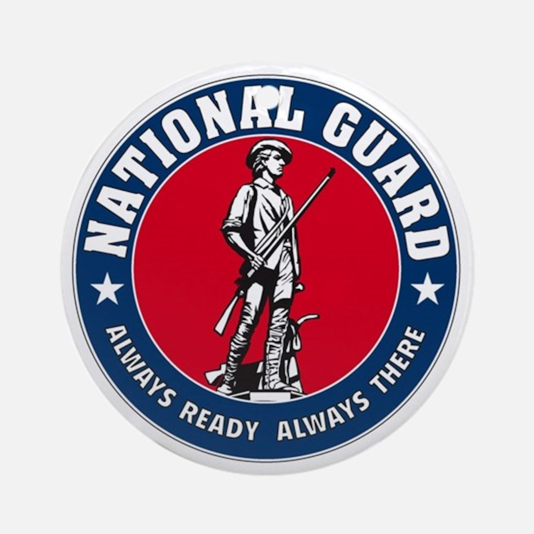 National Guard emblem.