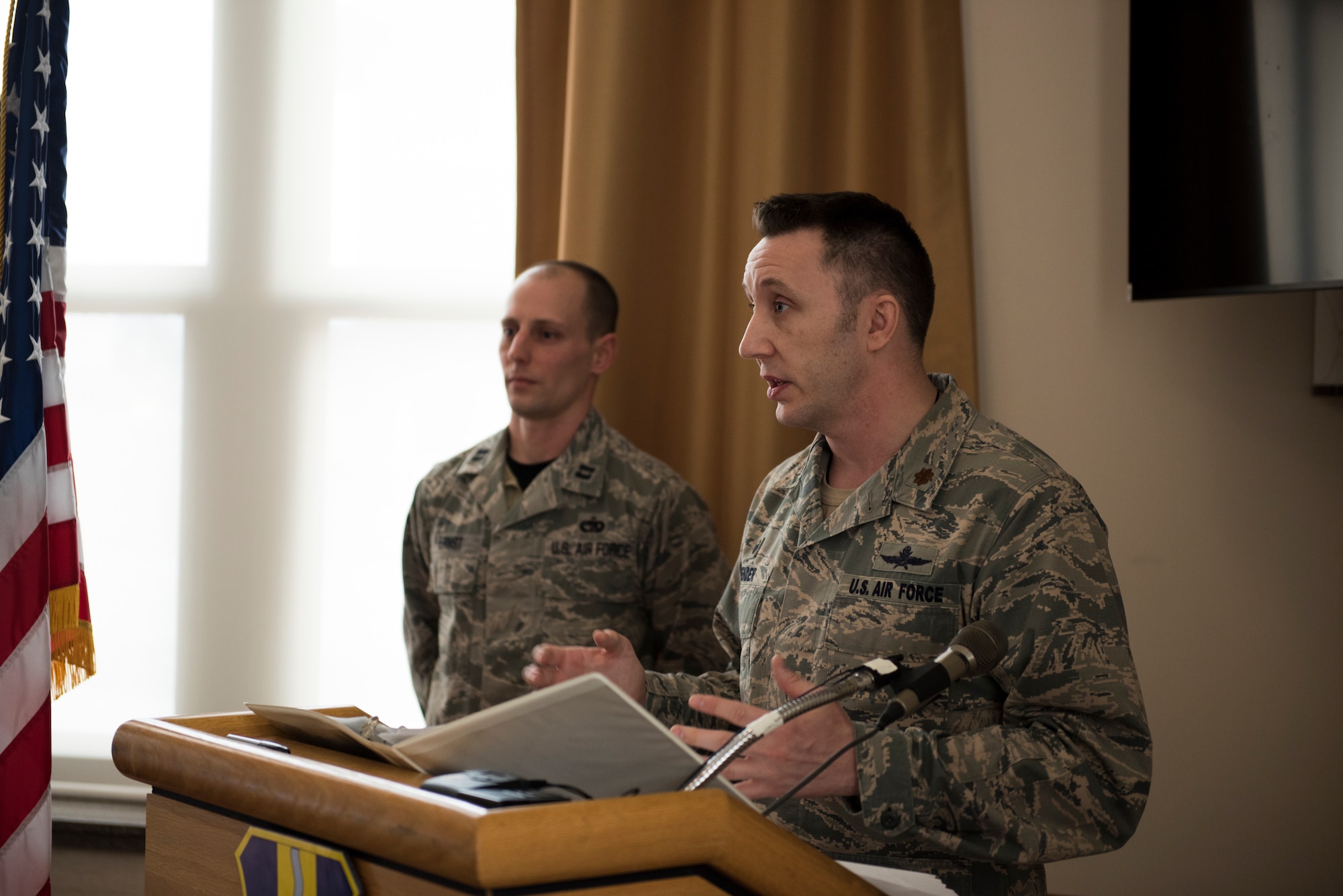Maj. Joshua Bender assumes command of the 914th Communication Squadron