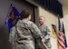 U.S. Air Force Lt. Col. Barry Strube, 193rd Special Operations Security Forces Squadron commander, Pennsylvania Air National Guard, accepts the guidon from Col. Susan Garrett, 193rd Special Operations Mission Support Group commander, during an assumption of command ceremony April 8, 2018, in Middletown, Pennsylvania. The ceremony began with preliminary honors and ended with the symbolic passing of the guidon. (U.S. Air National Guard photo by Senior Airman Julia Sorber/Released)