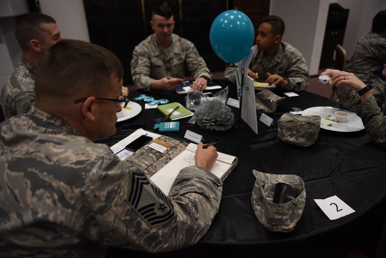 U.S. Air Force Airmen signed a pledge to “never leave a wingman behind” in honor of Sexual Assault Awareness and Prevention Month at Incirlik Air Base, Turkey, April 5, 2018.  The pledge reminded service members to be vigilant, not only during SAAPM month, but year-round. (U.S. Air Force photo by Senior Airman Kristan Campbell)