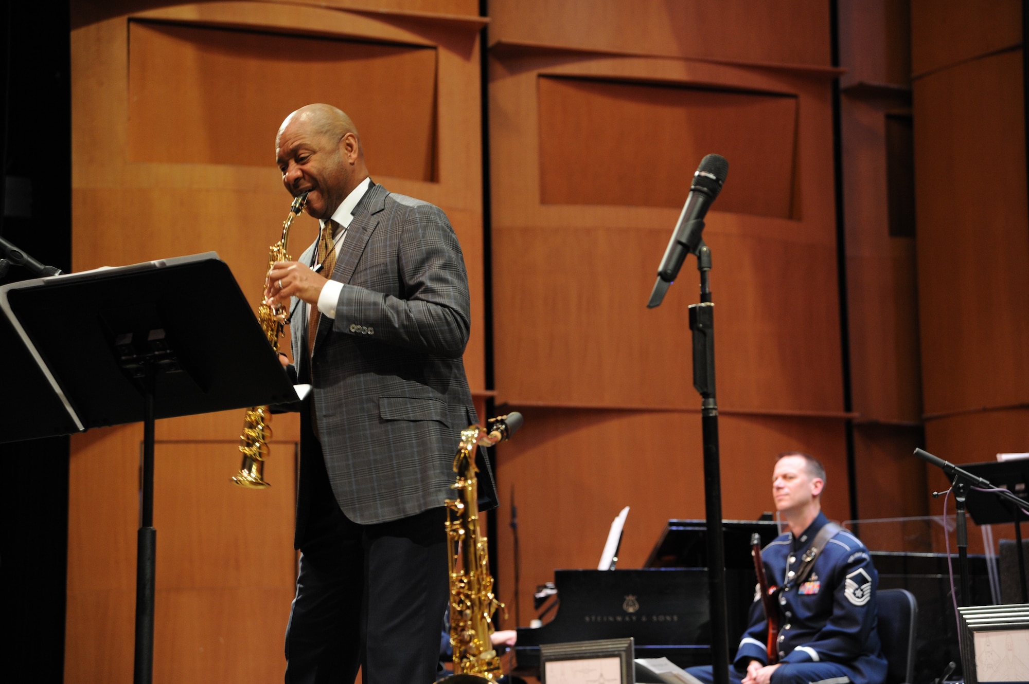The Air Force Band's premiere jazz ensemble welcomes a jazz artist to sit in with the troupe and bring a unique concert opportunity to the public.