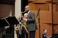 Legendary saxophonist Branford Marsalis sat in as the season's final guest with Airmen of Note April 5 at the Rachel M. Schlesinger Concert Hall and Arts Center on Northern Virginia Community College’s Alexandria campus. Each month, The Air Force Band's premiere jazz ensemble welcomes a jazz artist to sit in with the troupe and bring a unique concert opportunity to the public.