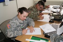 Army Reserve and National Guard Soldiers learn measurement calculations during the 12R Interior Electrician course taught by instructors from the 80th Training Command and 102nd Training Division (Maneuver Support) at The Army School System Training Center Dix, New Jersey, March 31, 2018.