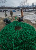 In April, the Department of Defense observes Sexual Assault Awareness and Prevention Month, offering an opportunity to continue to improve outreach and support to victims while also expanding prevention efforts. To raise awareness, members of Joint Base Elmendorf-Richardson, Alaska, created a silent display of 3,852 teal flags outside the commissary in the shape of a ribbon to represent the number of reports of sexual assault across the Army and Air Force in fiscal year 2016. For those who have experienced a sexual assault, resources are available at sapr.mil and the JBER SAPR office at 7153 Fighter Drive, JBER-E, or call 551-2020 or the SAPR/SHARP office hotline at 384-7272.