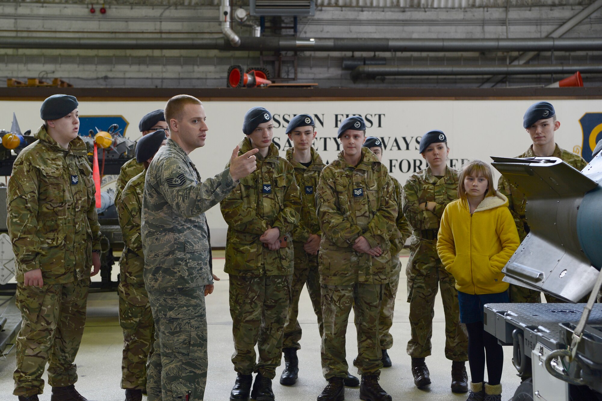 The cadets visited several different squadrons on base to give them a glimpse into U.S. Air Force operations.