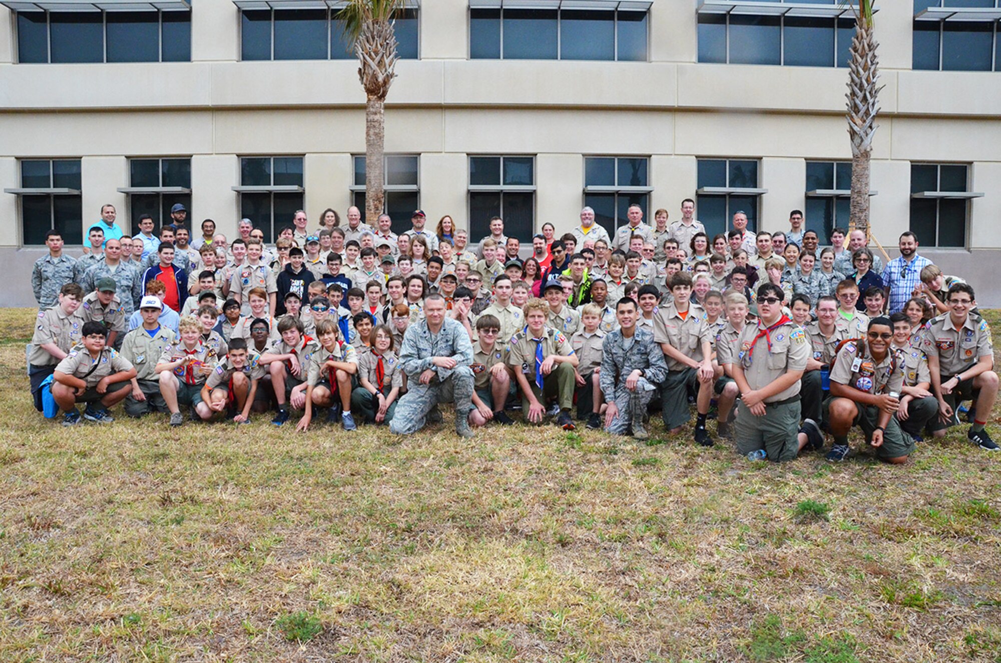 Nearly 100 Boy Scouts from across Central Florida came to the Air Force Technical Applications Center, Patrick AFB, Fla., March 31, 2018 to earn their Nuclear Science Merit Badge with the help of AFTAC Airmen.  The center is the sole nuclear treaty monitoring center in the Department of Defense.  (U.S. Air Force photo by Susan A. Romano)