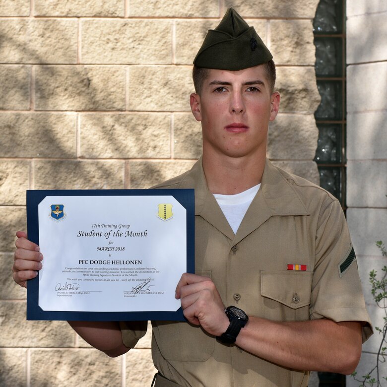 March 2018 Student Of The Month Goodfellow Air Force Base