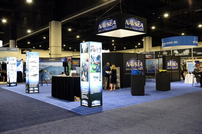 NAVSEA booth at the 2018 Sea-Air-Space Exposition