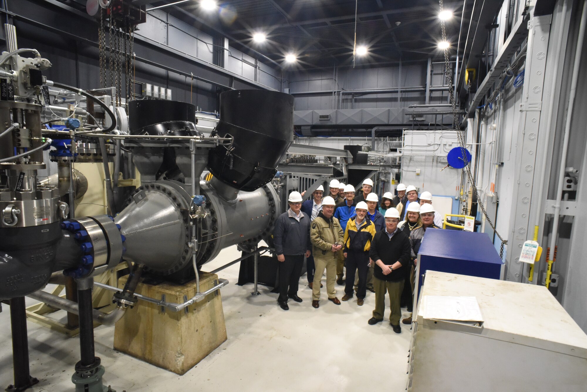 Chief engineers with the Air Force Research Laboratory tour von Kármán Gas Dynamics Facility Tunnel D during their annual Systems Engineering Program Management (SEPM) meeting. The SEPM was held at Arnold AFB for the first time ever in early March.