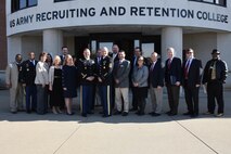 Group of people standing in front of the Recruiting and Retention College