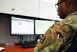 Soldier at computer