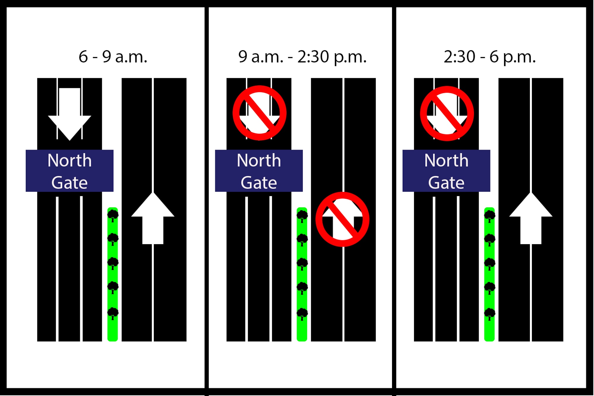 The north gate at Peterson Air Force Base, Colo., has new hours of operation as of April 9, 2018.