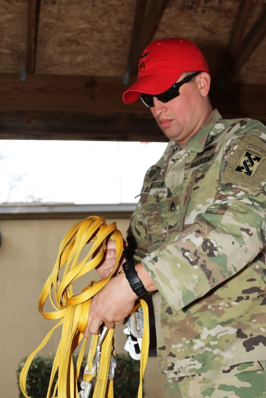 Parachute riggers focused on providing safe landings