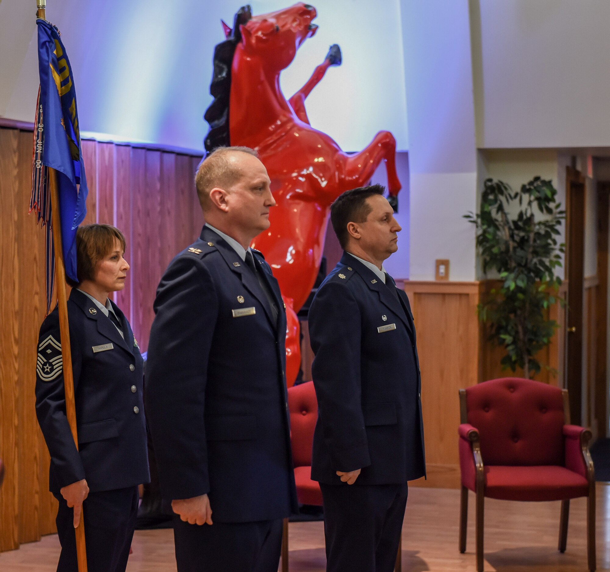 201st RED HORSE Squadron assumption of command begins.