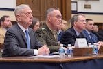 Defense Secretary James N. Mattis; Marine Corps Gen. Joe Dunford, chairman of the Joint Chiefs of Staff; and David L. Norquist, Defense Department comptroller and chief financial officer, testify on the fiscal year 2019 defense budget request.