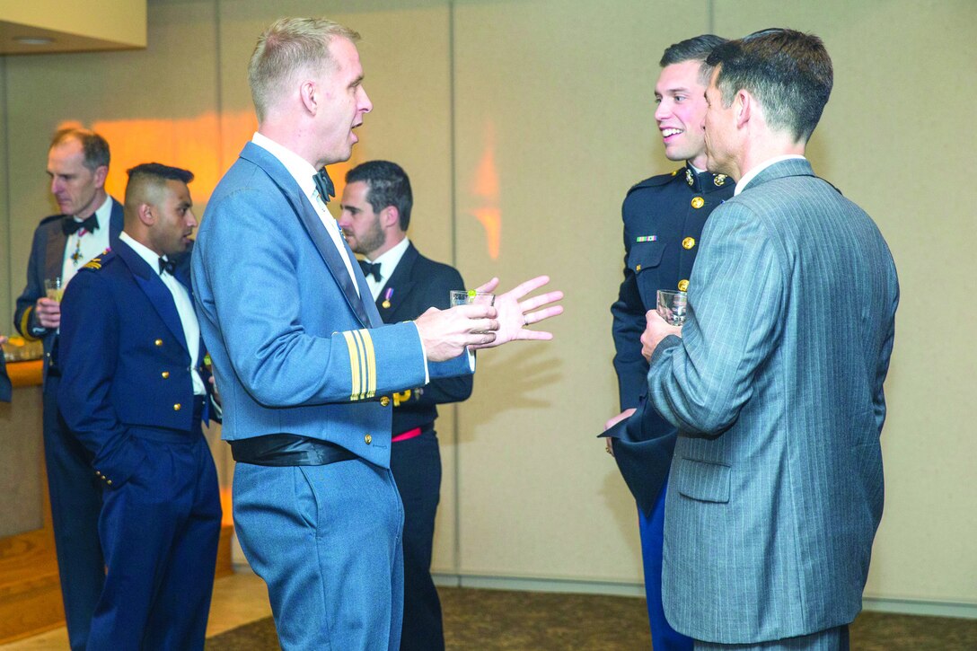 Members of the Royal Air Force, Royal Navy, and U.S. Marines celebrated the 100th anniversary of the RAF’s formation with a mess night aboard Marine Corps Air Station, Beaufort March 23. The mess night was also held to commemorate the 75th anniversary of the formation of 617 Squadron. In attendance to the mess night was the leadership of Marine Aircraft Group 31, Marine Fighter Attack Training Squadron 501, 617 Squadron, and 207 Squadron.