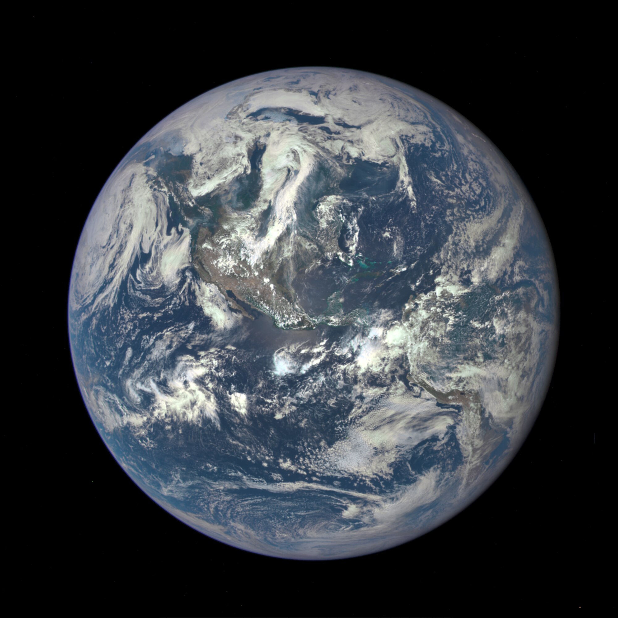 Satellite Image of Earth from one million miles away.