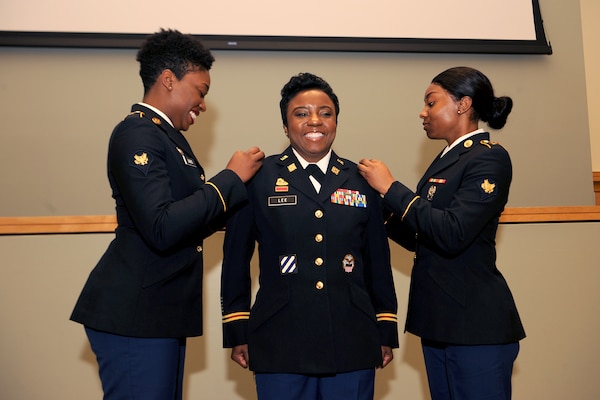 Army officer reflects on family during promotion ceremony > Defense ...