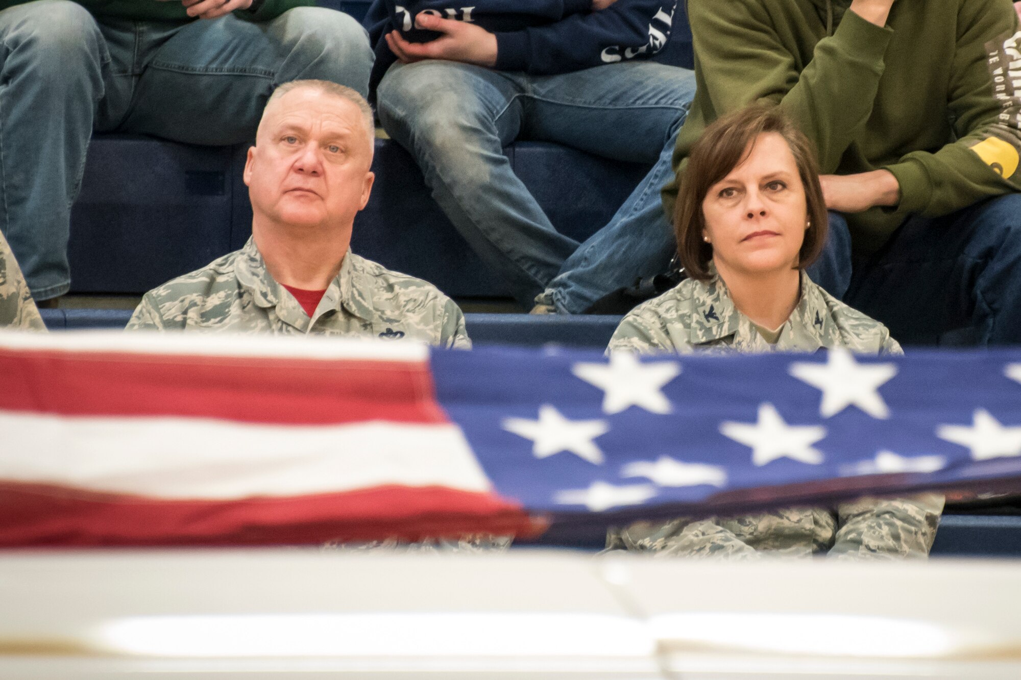 Members of the Wright Patterson Air Force Base Honor Guard graduated 10 new members from the Ohio Air National Guard and Air Force Reserve March 23, 2018 at the 200th RED HORSE Squadron, Camp Perry, Ohio. The members went through a one week training to be able to perform military funeral honors in support of the Wright Patterson Air Force Base Honor Guard.(U.S. Air National Guard photo by Capt. Paul Stennett/Released)