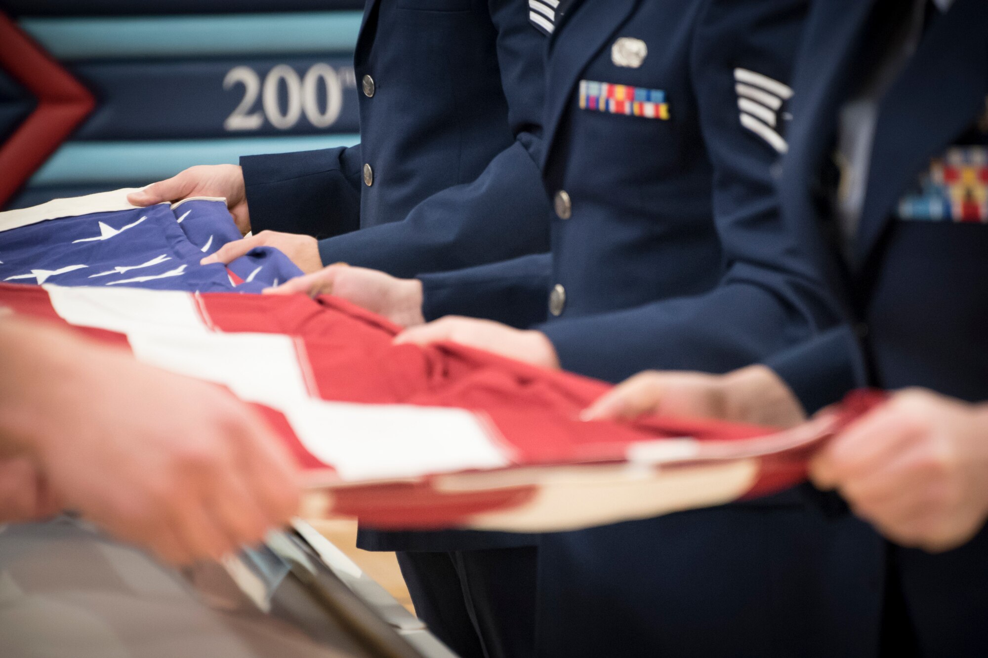 Members of the Wright Patterson Air Force Base Honor Guard graduated 10 new members from the Ohio Air National Guard and Air Force Reserve March 23, 2018 at the 200th RED HORSE Squadron, Camp Perry, Ohio. The members went through a one week training to be able to perform military funeral honors in support of the Wright Patterson Air Force Base Honor Guard.(U.S. Air National Guard photo by Capt. Paul Stennett/Released)