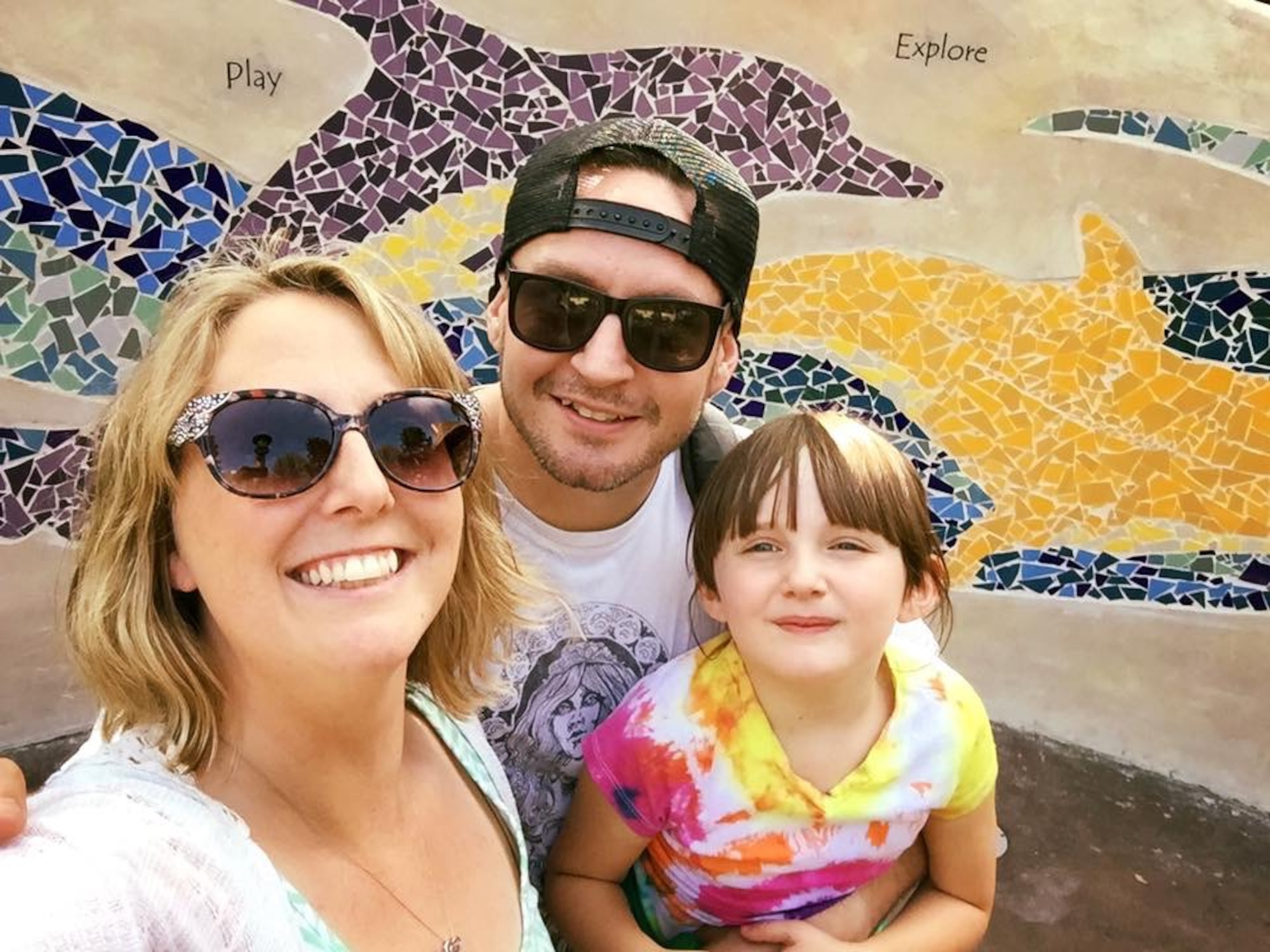 The Rojas family on vacation at Seaworld, August, 2017.