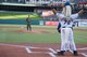 In celebration of Air Force Reserve's 70th Birthday, Maj. Gen. Ronald B. Miller threw out the first pitch at the Texas Rangers game against the Los Angeles Angels. The Dyess Air Force Base Honor Guard presented the colors for the game as well.