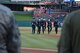 In celebration of Air Force Reserve's 70th Birthday, the Dyess Air Force Base Honor Guard presented the colors at the Texas Rangers game against the Los Angeles Angels.