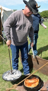 Fresh brisket right off the fire. It doesn't get any more Texas than that during the annual Cowboys and Heroes event held at MacArthur Parade Field at Joint Base San Antonio-Fort Sam Houston April 14.