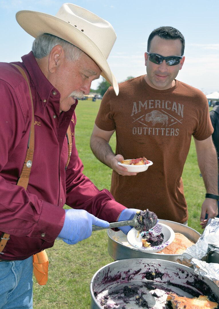 You're gonna want some blueberry cobbler with that, right? Pacing oneself was the secret of enjoying the maximum amount of food during the annual Cowboys and Heroes event held at MacArthur Parade Field at Joint Base San Antonio-Fort Sam Houston April 14.
