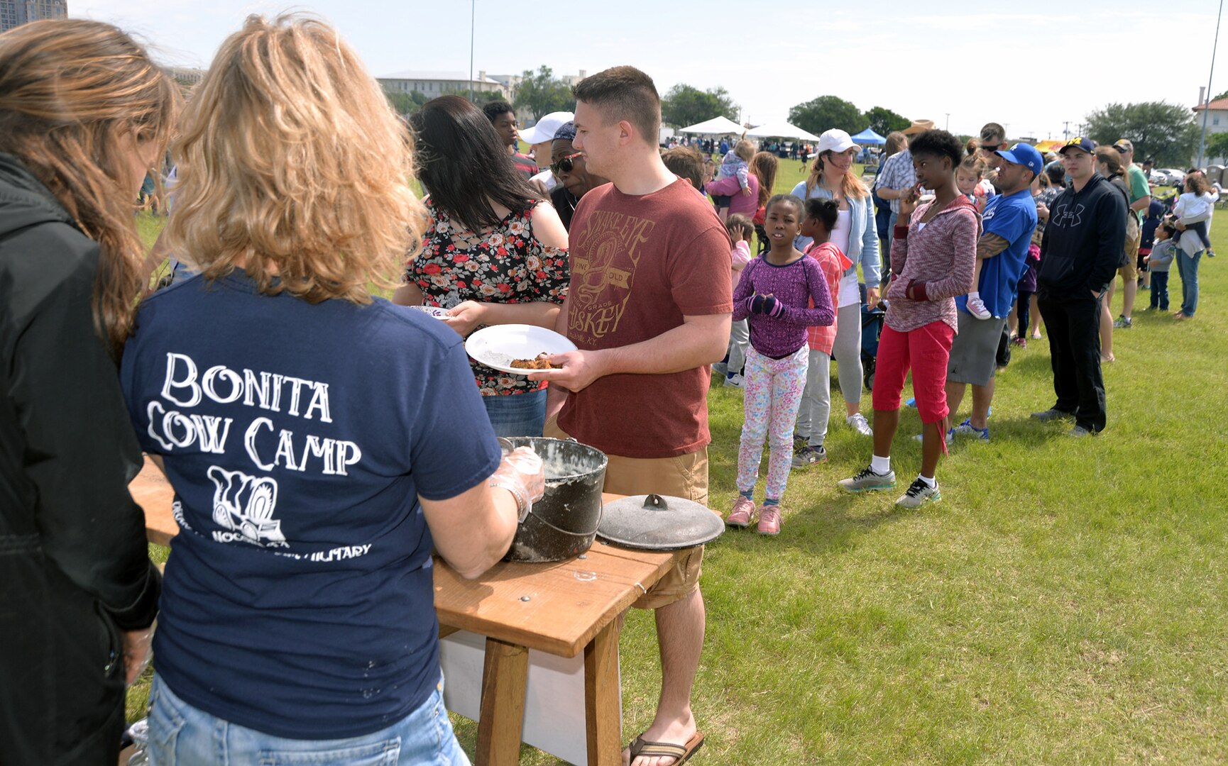 The lines for cowboy-style grub were a bit long, but well worth it at the annual Cowboys and Heroes event held at MacArthur Parade Field at Joint Base San Antonio-Fort Sam Houston April 14.