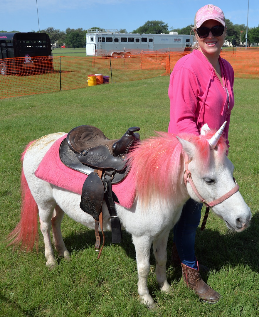 ERMAGERD, a unicorn?!?! Several of these magical creatures were there for the riding during the annual Cowboys and Heroes event held at MacArthur Parade Field at Joint Base San Antonio-Fort Sam Houston April 14.