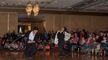 Performing artists from Aomori University showcase their ninja capabilities during the 31st Annual Japan Day at Misawa Air Base, Japan, April 14, 2018. This ninja club is unique because it’s the only club of its kind in the Aomori prefecture. Events like Japan Day and American Day cement these experiences, showing similarities and appealing differences between the U.S. and Japan. (U.S. Air Force photo by Airman 1st Class Collette Brooks)