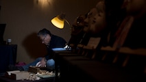 Suwanat Kazuo, a mask artist, carves a mask during the 31st Annual Japan Day at Misawa Air Base, Japan, April 14, 2018. Hirotoshi Mikami started the 31-year-old tradition which included 50 host nation organizations and more than 500 performers, artists and craftsmen. The base-wide celebration gave Team Misawa a chance to experience authentic Japanese culture. (U.S. Air Force photo by Airman 1st Class Collette Brooks).