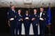 Award winners pose for a photo at the 910th Airlift Wing Annual Awards Banquet here, April 7.