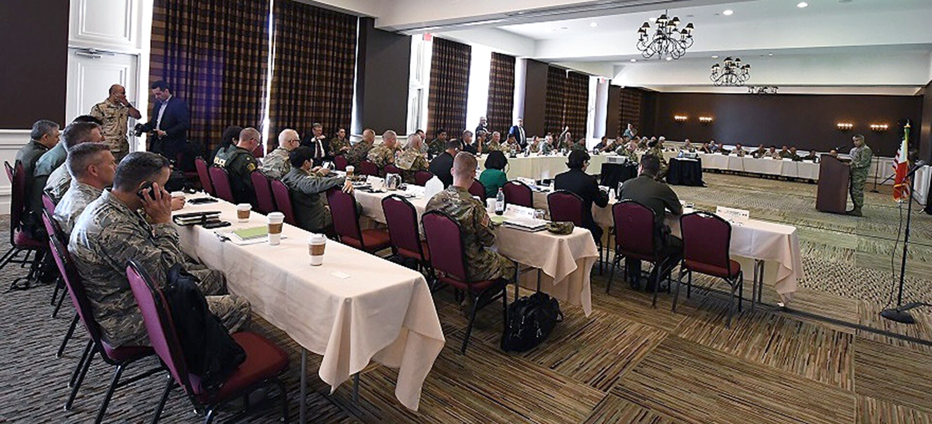 More than 30 general officers and senior leaders from across the Department of Defense; U.S. Army North (Fifth Army) and it’s subordinate units; Arizona, New Mexico and Texas National Guard along with U.S. Customs and Border Patrol; and Secretaría de la Defensa Nacional (SEDENA) of the Mexican Army met for the annual Border Commanders Conference to discuss current trends taking place along the U.S-Mexico border in Tucson, Ariz., April 3-6.
