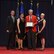 DAYTON, Ohio -- Richard Isaacks (red jacket) received the 2017 Director’s Award for Volunteer of the Year for his dedication and excellence in serving the National Museum of the U.S. Air Force. (from left to right) Museum Director Lt. Gen.(Ret.) Jack Hudson, Air Force Materiel Command Executive Director Patricia M. Young, Volunteer Richard Isaacks, and Air Force Museum Foundation Board of Trustees President Col.(Ret.) Susan E. Richardson . (U.S. Air Force photo)