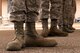 Local Honor Guard Airmen practice foot placement during formation training under the direction of instructors from the U.S. Air Force’s official Honor Guard team April 16, 2018, at Luke Air Force Base, Ariz. Honor Guard members perform special formations and demonstrate military tradition and discipline at a variety of military and civilian ceremonies and events. (U.S. Air Force photos by Senior Airman Ridge Shan)